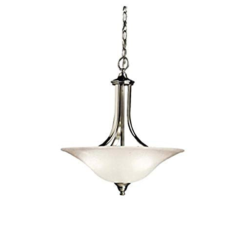 Kichler 3502NI Dover Three Light Pendant/Semi Flush Mount, Brushed Nickel Alternate Image.jpg