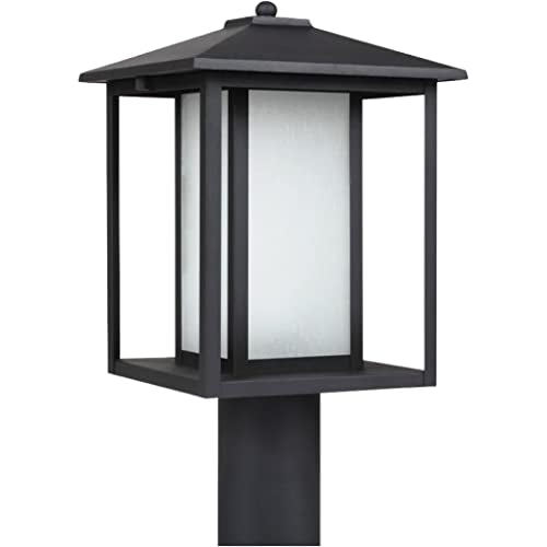 Generation Lighting 89129EN3-12 Hunnington One Light Outdoor Post Lantern, Black Alternate Image.jpg