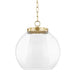 Mitzi H457701L-AGB Sasha One Light Pendant, Aged Brass Alternate Image.jpg