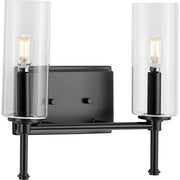 Progress P300357-31M Elara Collection Two-Light New Traditional Matte Black Clear Glass Bath Vanity Light Alternate Image.jpg
