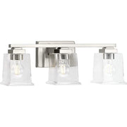 Progress P300379-009 Gilmour Collection Three-Light Modern Farmhouse Brushed Nickel Clear Glass Bath Vanity Light Alternate Image.jpg