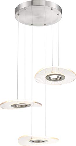 George Kovacs P1783-084-L Light Ray LED Pendant, Brushed Nickel Alternate Image.jpg