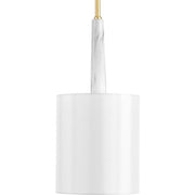 Progress P500107-078 Palacio Collection One-Light Vintage Gold White Silk Shade Luxe Pendant Light Alternate Image.jpg