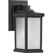 Progress P560288-031 Trafford Non-Metallic Lantern Collection  One-Light Textured Black Frosted Shade Traditional Outdoor Wall Lantern Light Alternate Image.jpg