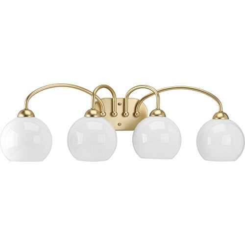 Progress P300087-078 Carisa Collection Four-Light Vintage Gold Opal Glass Mid-Century Modern Bath Vanity Light Alternate Image.jpg