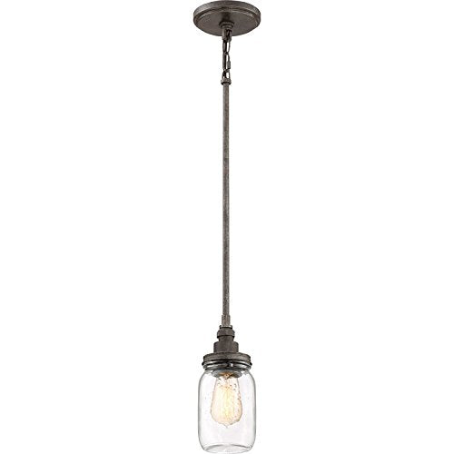 Quoizel SQR1504RK Squire One Light Mini Pendant, Rustic Black Alternate Image.jpg
