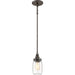 Quoizel SQR1504RK Squire One Light Mini Pendant, Rustic Black Alternate Image.jpg