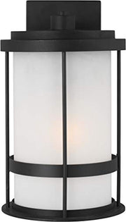 Generation Lighting 8690901EN3-12 Wilburn One Light Outdoor Wall Lantern, Black Alternate Image.jpg