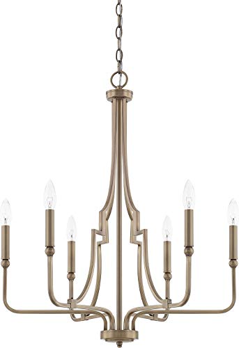 Capital Lighting 419361AD Dawson Six Light Chandelier, Aged Brass Alternate Image.jpg