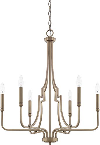 Capital Lighting 419361AD Dawson Six Light Chandelier, Aged Brass Alternate Image.jpg