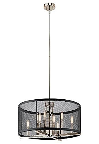 Kichler 43715PN Titus Eight Light Pendant, Polished Nickel Alternate Image.jpg