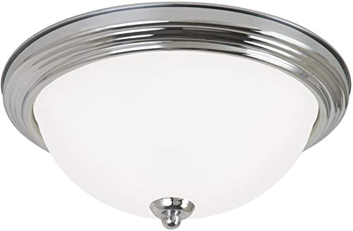 Generation Lighting 77063EN3-05 Geary One Light Flush Mount, Chrome Alternate Image.jpg