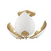 Hudson Valley 5703-GL/WH Lotus Three Light Semi Flush Mount, Gold Leaf/White Alternate Image.jpg