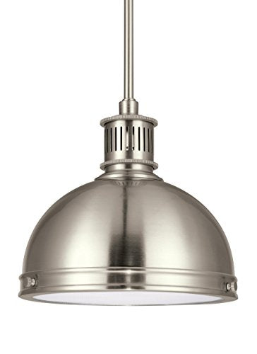 Generation Lighting 65085EN3-962 Pratt Street Metal One Light Pendant, Brushed Nickel Alternate Image.jpg