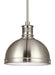 Generation Lighting 65085EN3-962 Pratt Street Metal One Light Pendant, Brushed Nickel Alternate Image.jpg