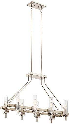 Kichler 44285WWW Telan Eight Light Linear Chandelier, White Washed Wood Alternate Image.jpg