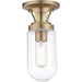 Mitzi H124601-AGB Clara One Light Semi Flush Mount, Aged Brass Alternate Image.jpg