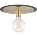 Mitzi H137501L-AGB/BK Milo One Light Flush Mount, Aged Brass/Black Alternate Image.jpg