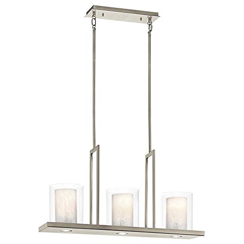 Kichler 42547CLP Triad Three Light Linear Chandelier, Classic Pewter Alternate Image.jpg