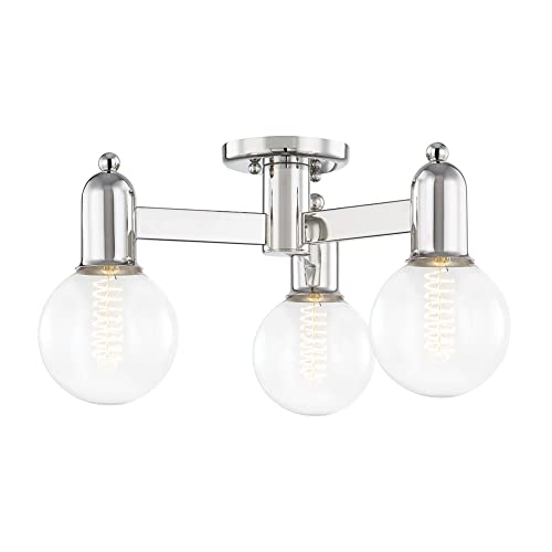 Mitzi H419603-PN Bryce Three Light Semi Flush Mount, Polished Nickel Alternate Image.jpg