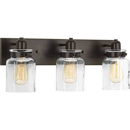 Progress P300047-020 Calhoun Collection Three-Light Antique Bronze Clear Glass Farmhouse Bath Vanity Light Alternate Image.jpg