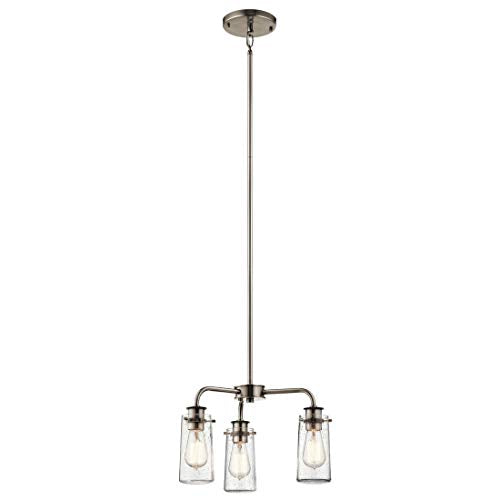 Kichler 43057CLP Braelyn Three Light Chandelier/Semi Flush Mount, Classic Pewter Alternate Image.jpg