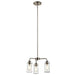 Kichler 43057CLP Braelyn Three Light Chandelier/Semi Flush Mount, Classic Pewter Alternate Image.jpg