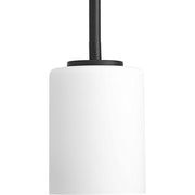 Progress P5170-31 Replay Collection One-Light Textured Black Etched White Glass Modern Mini-Pendant Light Alternate Image.jpg