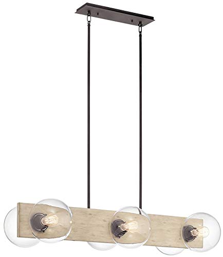 Kichler 44296WWW Marquee Six Light Linear Chandelier, White Washed Wood Alternate Image.jpg