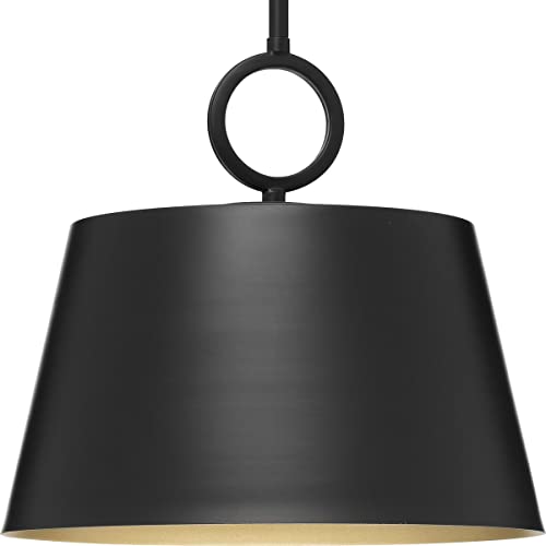 Progress P500367-31M Parkhurst Collection One-Light New Traditional Matte Black Metal Pendant Light Alternate Image.jpg