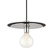 Mitzi H137701L-PN/BK Milo One Light Pendant, Polished Nickel/Black Alternate Image.jpg