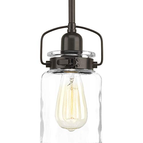 Progress P500055-020 Calhoun Collection One-Light Antique Bronze Clear Glass Farmhouse Mini-Pendant Light Alternate Image.jpg