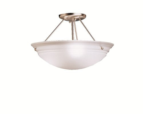 Kichler 3122NI Cove Molding Top Glass Three Light Semi Flush Mount, Brushed Nickel Alternate Image.jpg