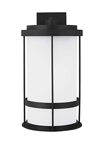 Generation Lighting 8890901EN3-12 Wilburn One Light Outdoor Wall Lantern, Black Alternate Image.jpg