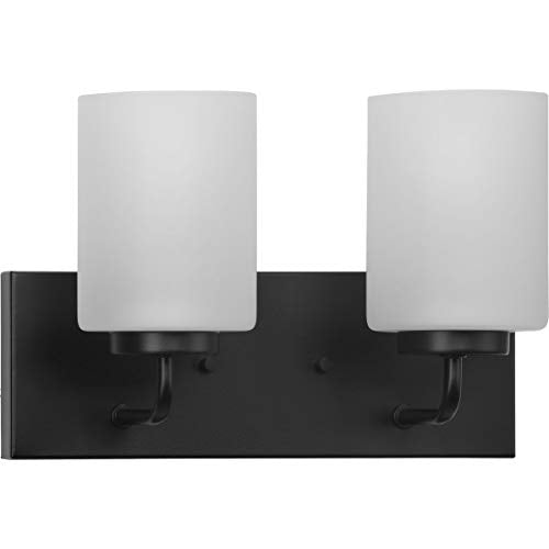 Progress P300328-031 Merry Collection Two-Light Matte Black and Etched Glass Transitional Style Bath Vanity Wall Light Alternate Image.jpg
