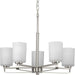 Progress P400286-009 League Collection Five-Light Brushed Nickel and Etched Glass Modern Farmhouse Chandelier Light Alternate Image.jpg
