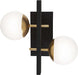 George Kovacs P1351-618 Alluria Two Light Wall Mount, Weathered Black W/Autumn Gold Alternate Image.jpg