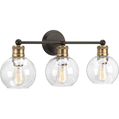 Progress P300051-020 Hansford Collection Three-Light Antique Bronze Clear Glass Coastal Bath Vanity Light Alternate Image.jpg