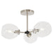 George Kovacs P1363-619 Nexpo Three Light Semi Flush Mount, Brushed Nickel W/Black Accents Alternate Image.jpg