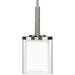 Progress P500192-009 Mast Collection One-Light Brushed Nickel Clear Glass Coastal Mini-Pendant Light Alternate Image.jpg