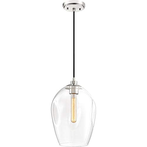 Quoizel NGA1510PK Nostalgia One Light Mini Pendant, Polished Nickel Alternate Image.jpg