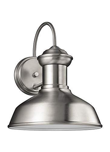 Generation Lighting 8547701EN3-04 Fredricksburg One Light Outdoor Wall Lantern, Satin Aluminum Alternate Image.jpg
