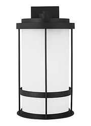 Generation Lighting 8890901DEN3-12 Wilburn One Light Outdoor Wall Lantern, Black Alternate Image.jpg