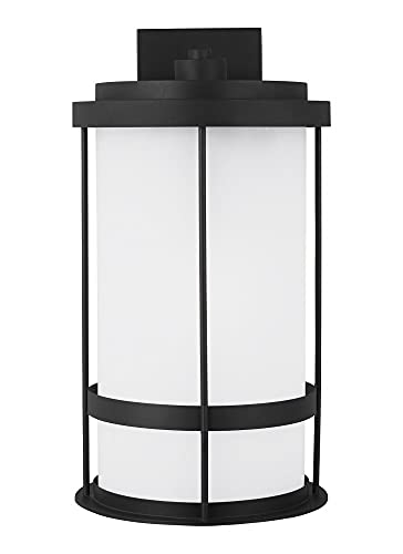 Generation Lighting 8890901DEN3-12 Wilburn One Light Outdoor Wall Lantern, Black Alternate Image.jpg