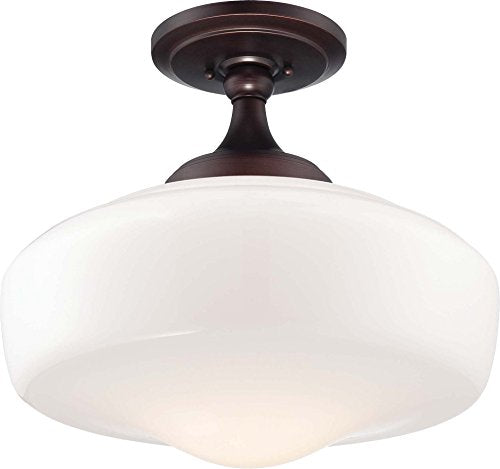 Minka-Lavery 2259-576 One Light Semi Flush Mount, Brushed Bronze Alternate Image.jpg