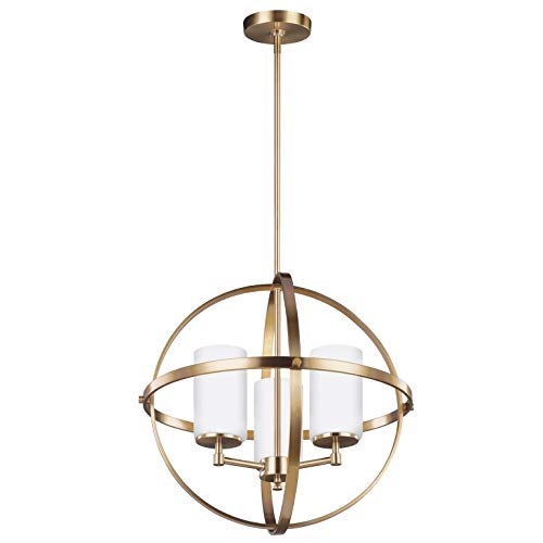 Generation Lighting 3124603-848 Alturas Three Light Chandelier, Satin Brass Alternate Image.jpg