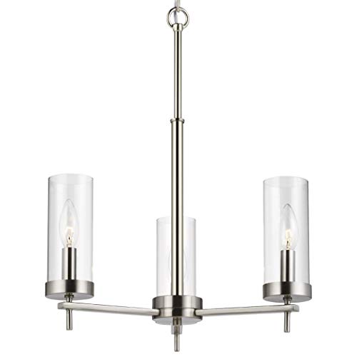 Visual Comfort Studio 3190303-962 Zire Three Light Chandelier, Brushed Nickel Alternate Image.jpg