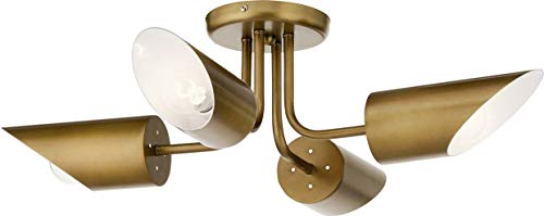 Kichler 52164NBR Trentino Four Light Semi Flush Mount, Natural Brass Alternate Image 2.jpg