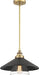 Minka-Lavery 1405-758 Segan One Light Mini Pendant, Coal And (Painted) Soft Brass Alternate Image.jpg