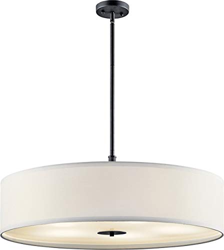 Kichler 42196BK Five Light Pendant, Black Alternate Image 4.jpg